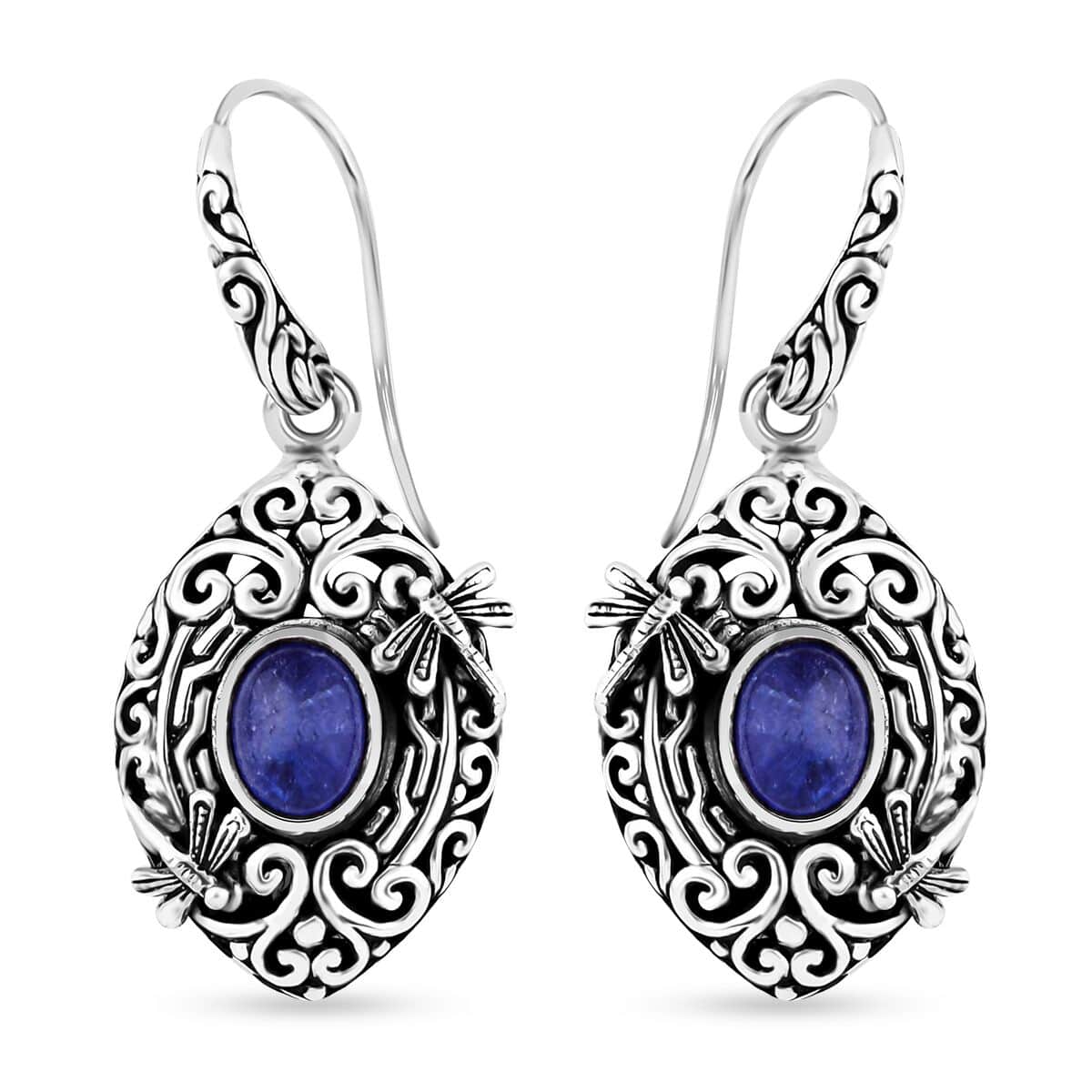 Bali Legacy Tanzanite Dragonfly Earrings in Sterling Silver 3.40 ctw image number 0