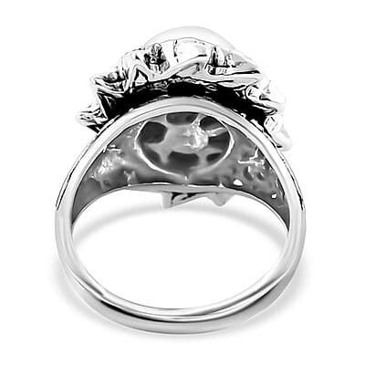 Bali Legacy Tanzanite Frangipani Floral Ring in Sterling Silver (Size 10.0) 4.80 ctw