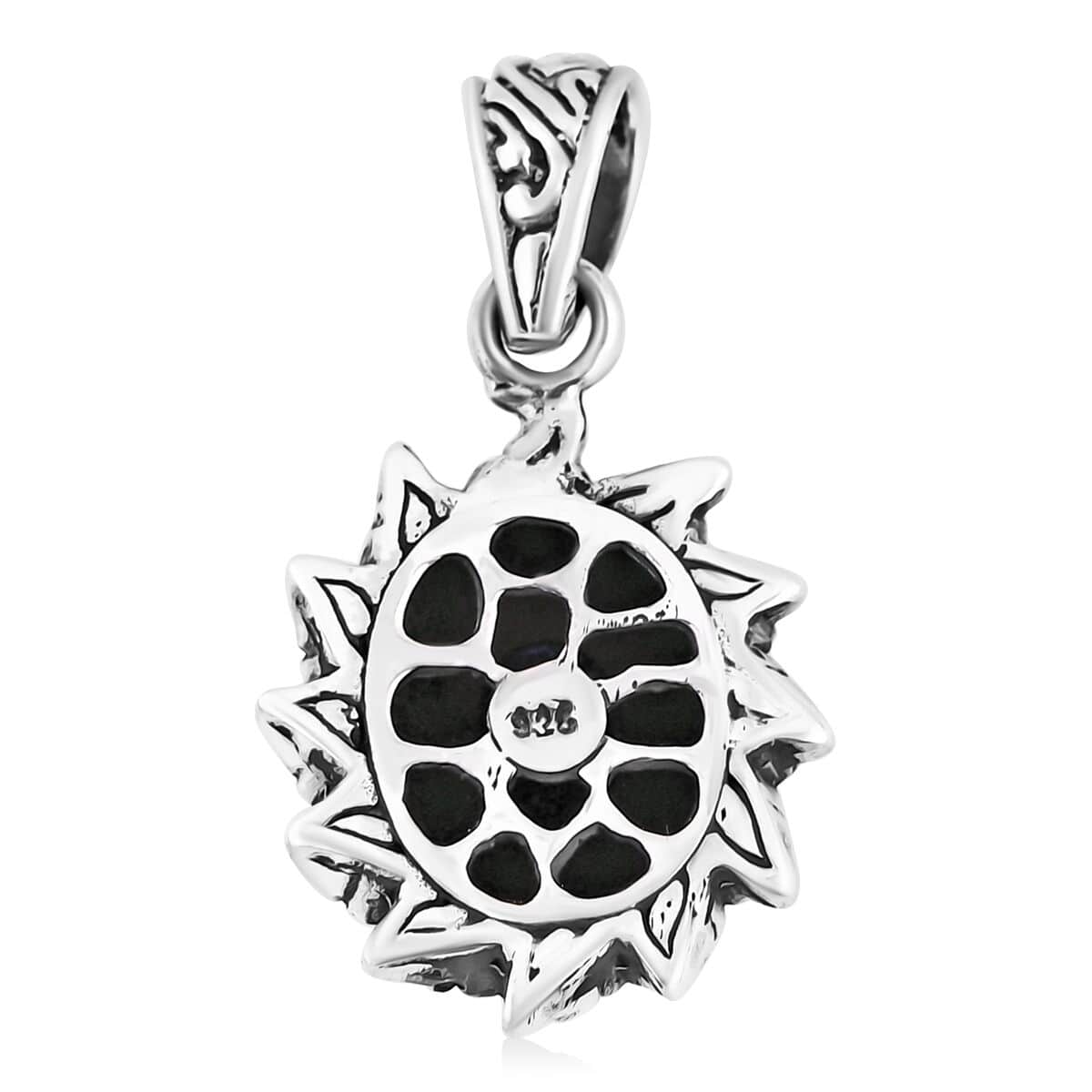 Bali Legacy Tanzanite Frangipani Floral Pendant in Sterling Silver 4.80 ctw image number 4