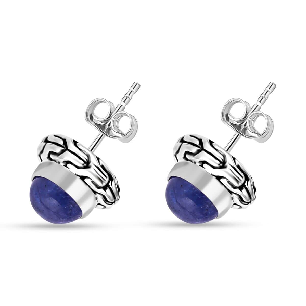 Bali Legacy Tanzanite Stud Earrings in Sterling Silver 2.40 ctw image number 3