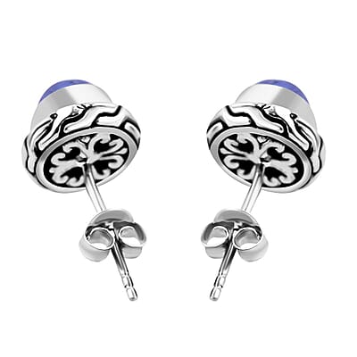 Bali Legacy Tanzanite 2.40 ctw Stud Earrings in Sterling Silver