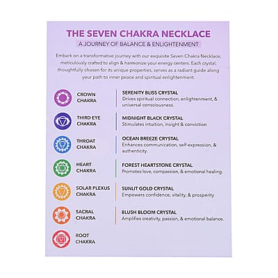7pcs Interchangeable Simulated Multi Gemstone Omega Chain Necklace in Stainless Steel 18-20 Inches