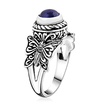 Bali Legacy Tanzanite Butterfly Ring in Sterling Silver (Size 10.0) 1.80 ctw