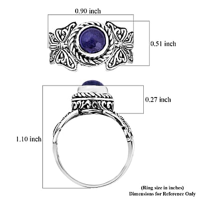 Bali Legacy Tanzanite Butterfly Ring in Sterling Silver (Size 10.0) 1.80 ctw