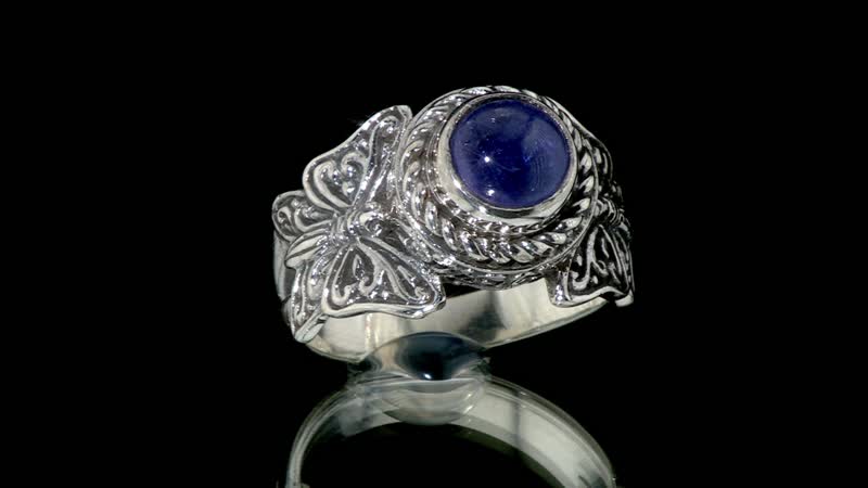 Bali Legacy Tanzanite Butterfly Ring in Sterling Silver 1.80 ctw