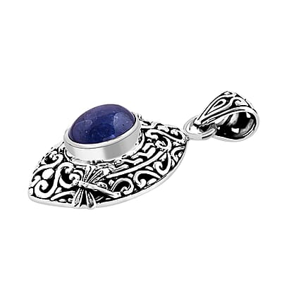 Bali Legacy Tanzanite Dragonfly Pendant in Sterling Silver 5.20 ctw