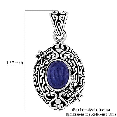 Bali Legacy Tanzanite Dragonfly Pendant in Sterling Silver 5.20 ctw