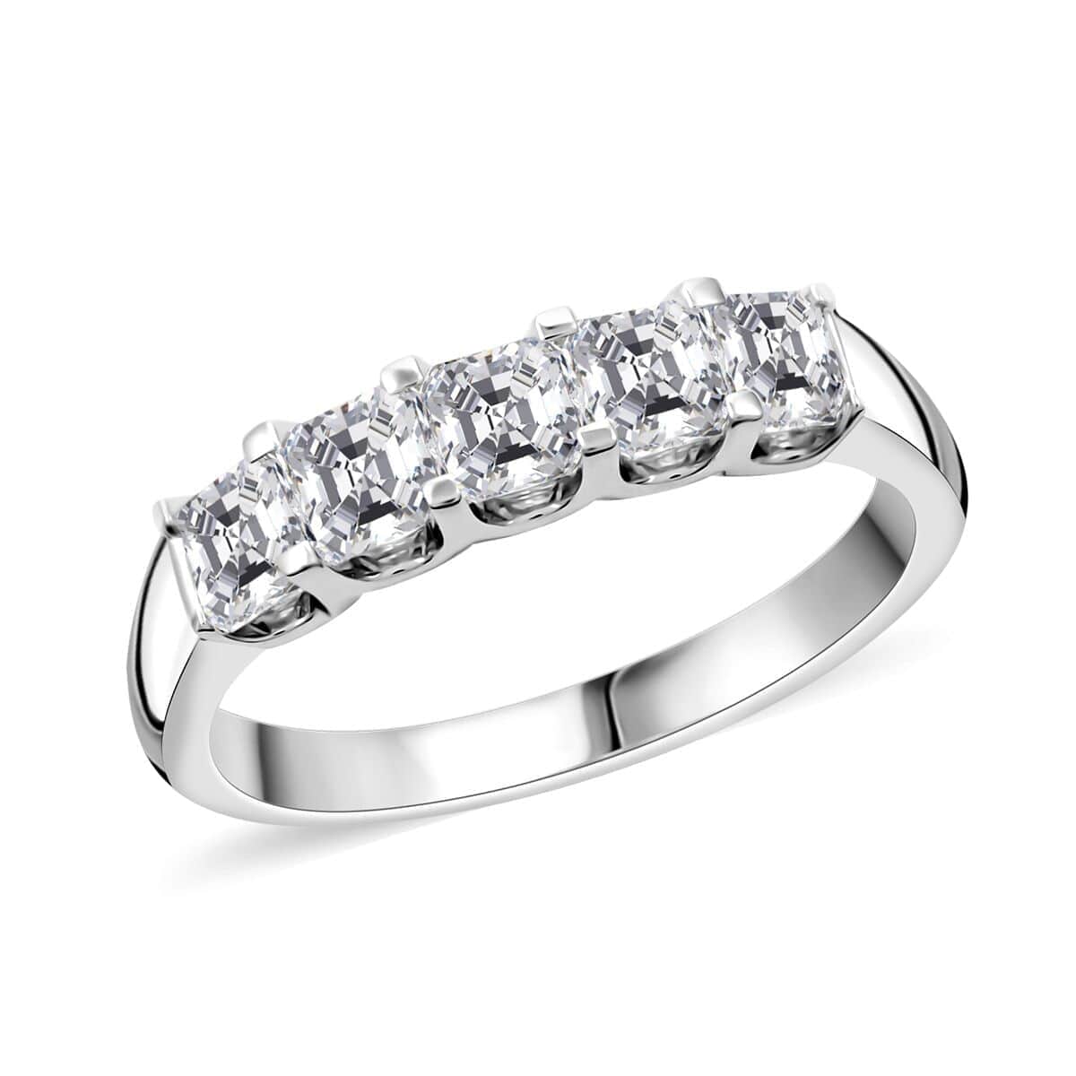 Modani 950 Platinum White Diamond E-F VS2 Ring (Size 7.0) 4.96 Grams 1.17 ctw (Del. in 10-12 Days) image number 0