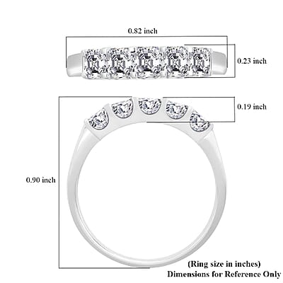  Modani 950 Platinum White Diamond E-F VS2 Ring (Size 7.0) 4.96 Grams 1.17 ctw