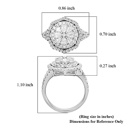 Modani 14K White and Rose Gold Natural Pink and White Diamond Ring (Size 7.0) 4.97 Grams 1.20 ctw