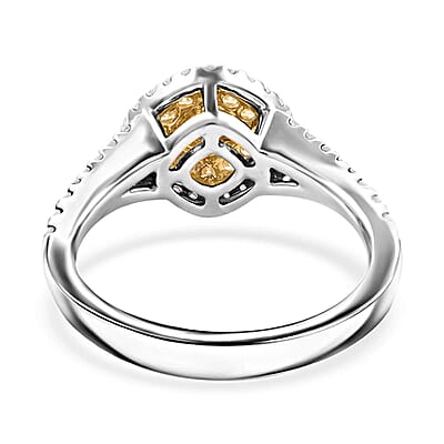 Modani 14K Yellow and White Gold Natural Yellow and White Diamond Ring (Size 7.0) 1.00 ctw