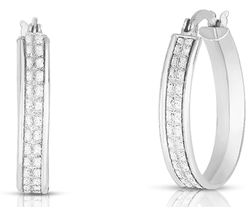 Sterling Silver 20mm Hoop Earrings 2.40 Grams