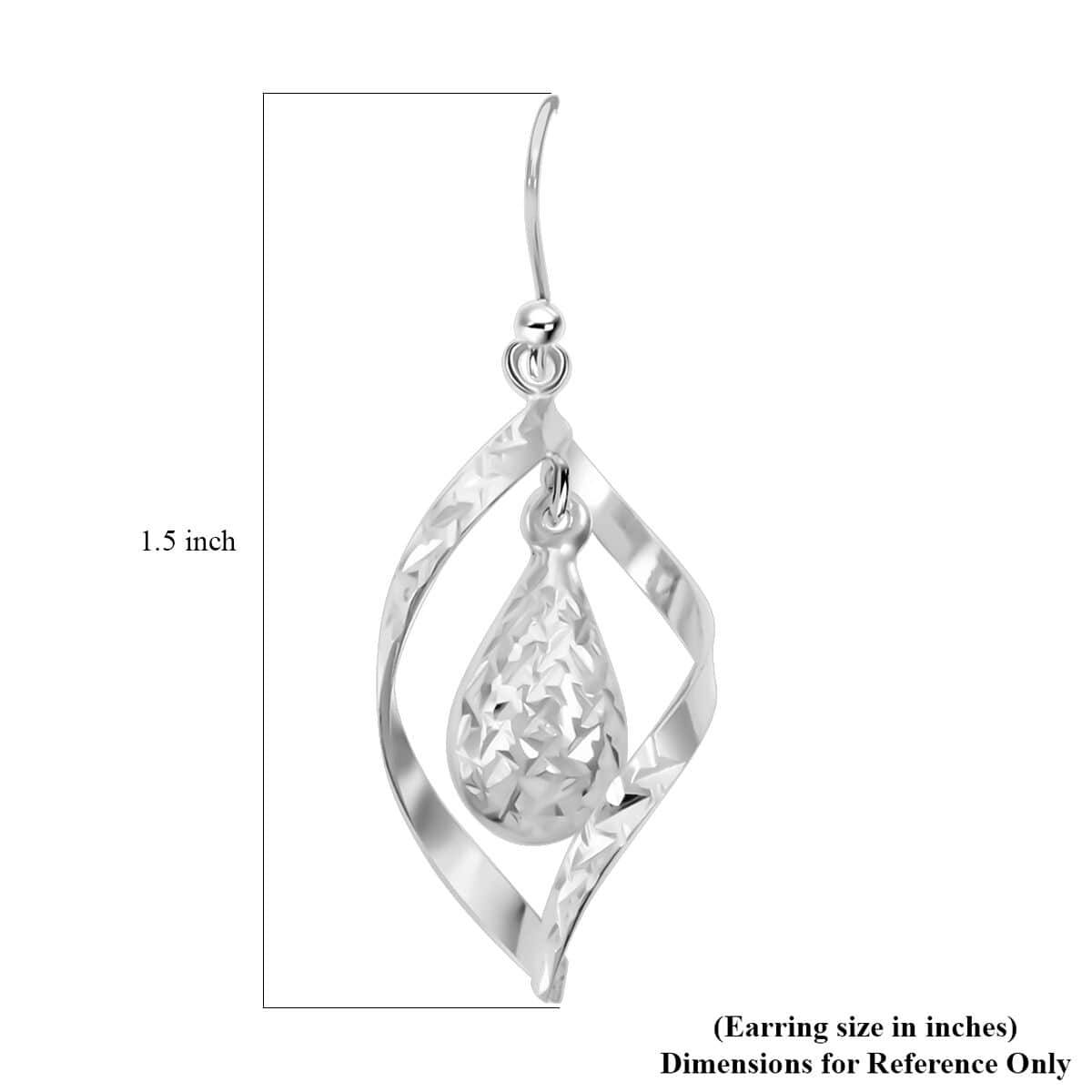 Sterling Silver Dangle Earrings (2.50 g) image number 4