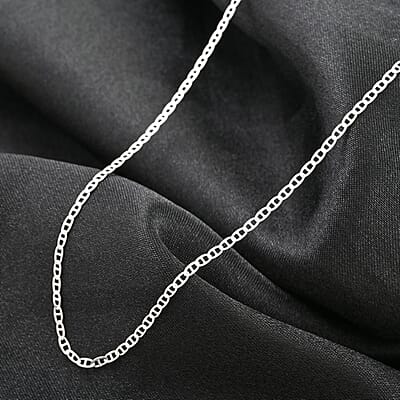 Sterling Silver Mariner Chain Necklace 24 Inches 3.20 Grams