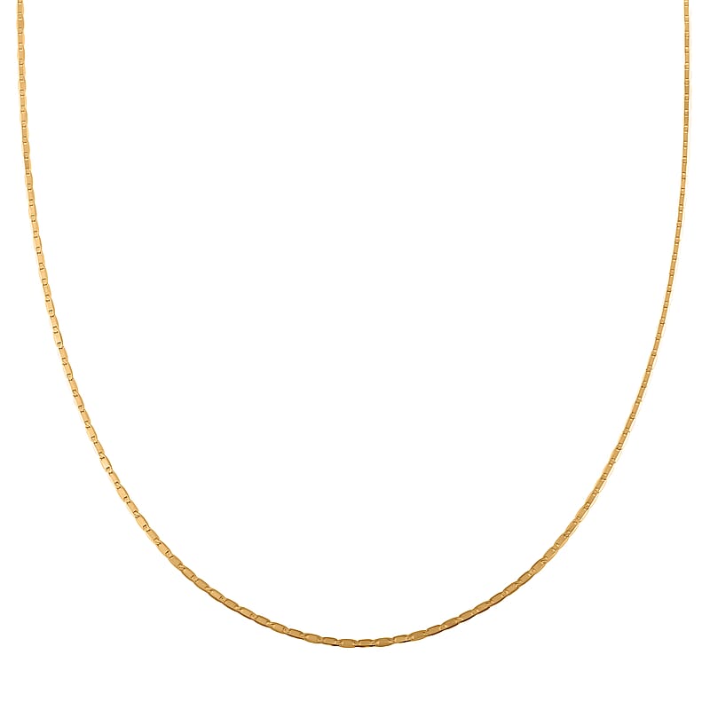 14K Yellow Gold Over Sterling Silver Mariner Chain Necklace 24 Inches 3.20 Grams
