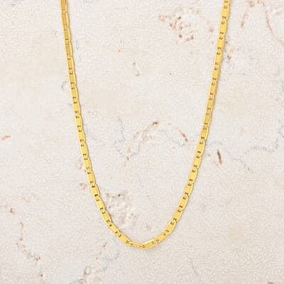 14K Yellow Gold Over Sterling Silver Mariner Chain Necklace 24 Inches 3.20 Grams