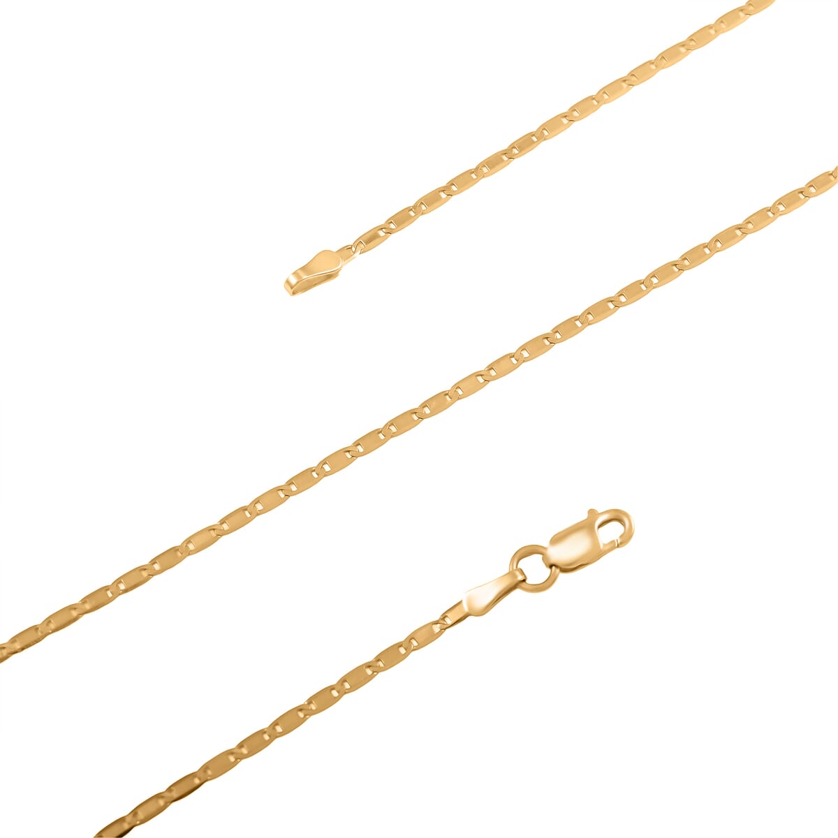14K Yellow Gold Over Sterling Silver Mariner Chain Necklace 24 Inches 3.20 Grams image number 2