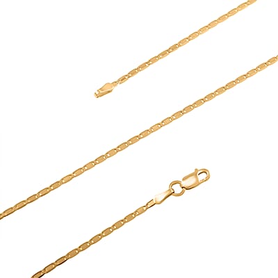 14K Yellow Gold Over Sterling Silver Mariner Chain Necklace 24 Inches 3.20 Grams