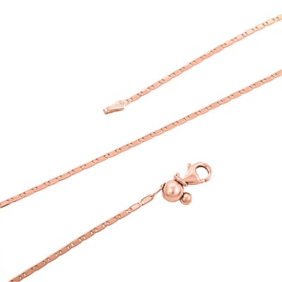 14K Rose Gold Over Sterling Silver Mariner Chain Necklace 24 Inches 3.20 Grams