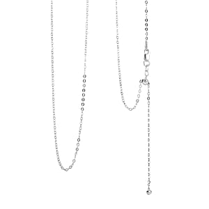 Sterling Silver Link Chain Necklace 18-24 Inches 2.20 Grams