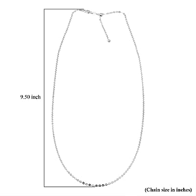 Sterling Silver Link Chain Necklace 18-24 Inches 2.20 Grams