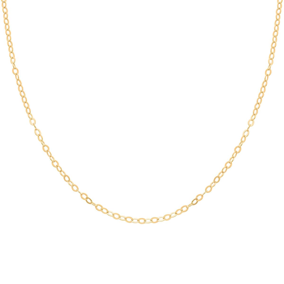 14K Yellow Gold Over Sterling Silver Link Chain Necklace 18-24 Inches 2.20 Grams image number 0