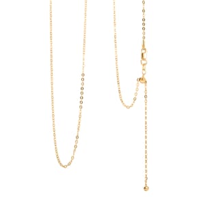 14K Yellow Gold Over Sterling Silver Link Chain Necklace 18-24 Inches 2.20 Grams