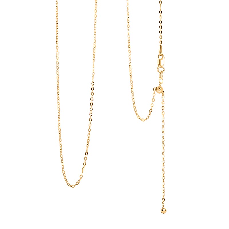 14K Yellow Gold Over Sterling Silver Link Chain Necklace 18-24 Inches 2.20 Grams