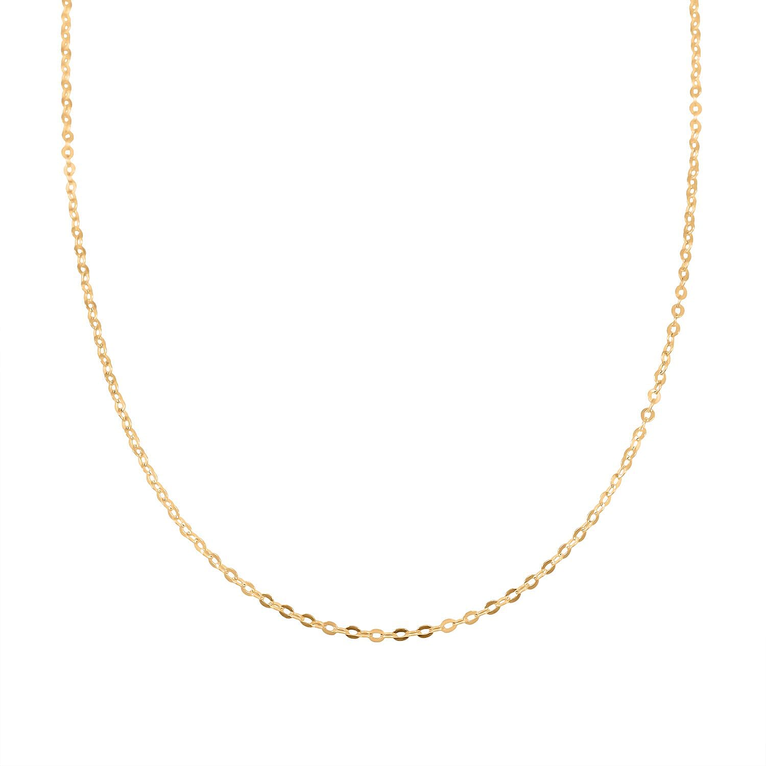 14K Yellow Gold Over Sterling Silver Link Chain Necklace 18-24 Inches 2.20 Grams