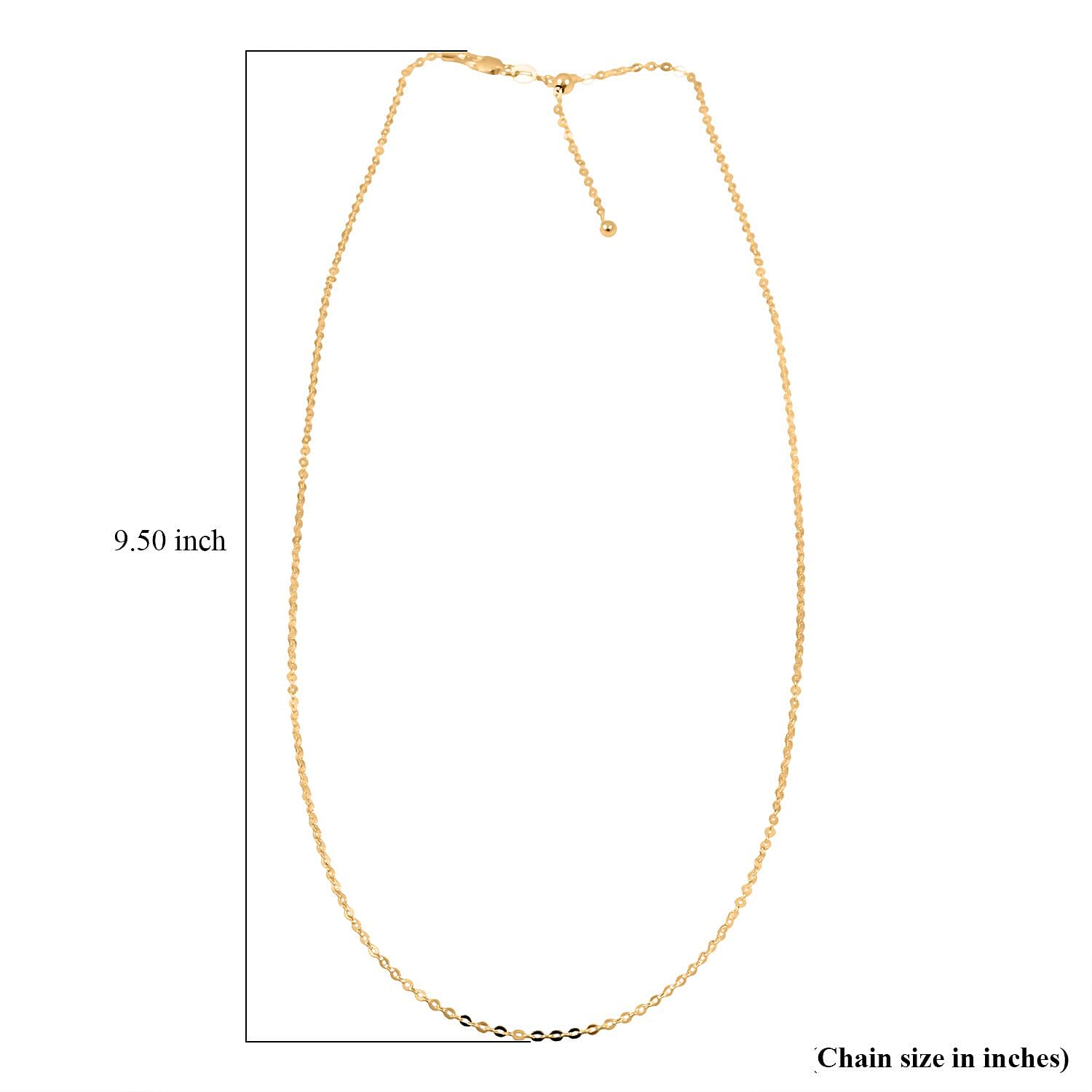 14K Yellow Gold Over Sterling Silver Link Chain Necklace 18-24 Inches 2.20 Grams