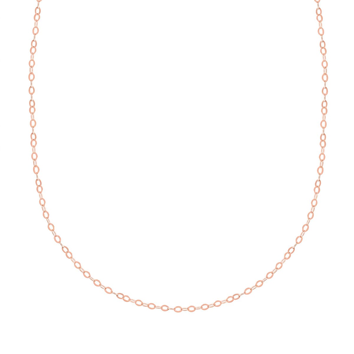 14K Rose Gold Over Sterling Silver Link Chain Necklace 18-24 Inches 2.20 Grams image number 0