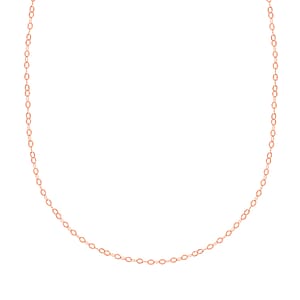 14K Rose Gold Over Sterling Silver Link Chain Necklace 18-24 Inches 2.20 Grams