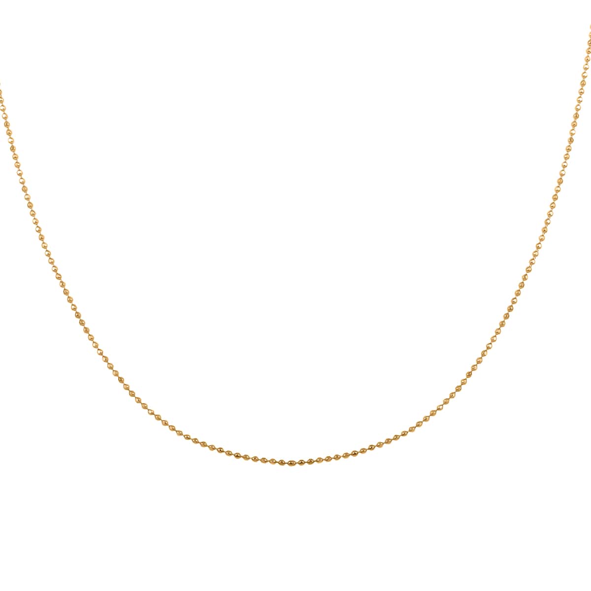 14K Yellow Gold Over Sterling Silver Beaded Adjustable Chain Necklace 24 Inches 3.10 Grams image number 0