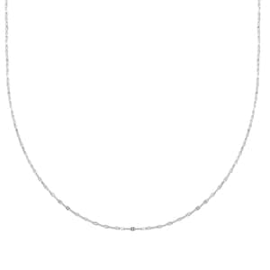 Sterling Silver Oval Daisy Chain Necklace 24 Inches 3 Grams