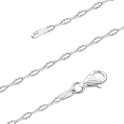 Sterling Silver Oval Daisy Chain Necklace 24 Inches 3 Grams