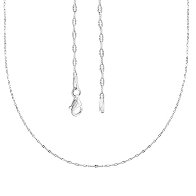 Sterling Silver Oval Daisy Chain Necklace 24 Inches 3 Grams