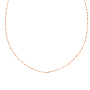 14K Rose Gold Over Sterling Silver Oval Daisy Chain Necklace 24 Inches 3 Grams
