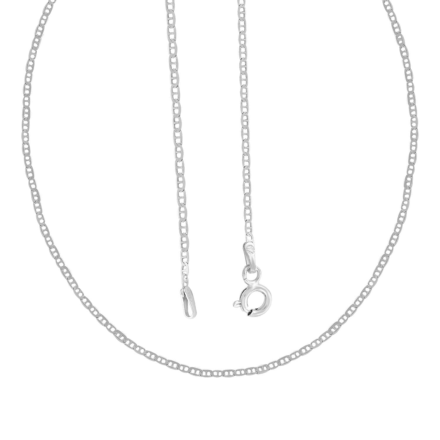 Sterling Silver Round Mariner Chain Necklace 24 Inches 2.70 Grams