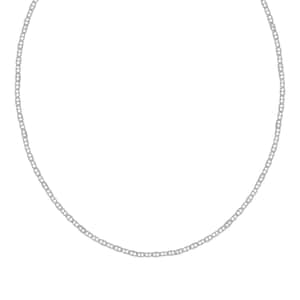 Sterling Silver Mariner Chain Necklace 20 Inches 2.30 Grams