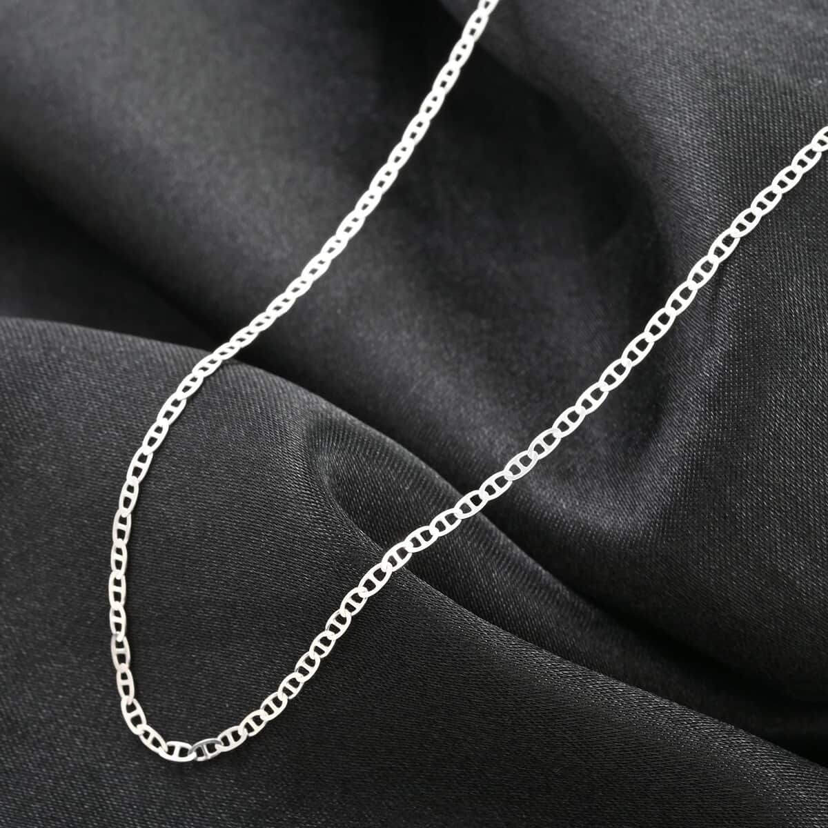 Sterling Silver Mariner Chain Necklace 20 Inches 2.30 Grams image number 1