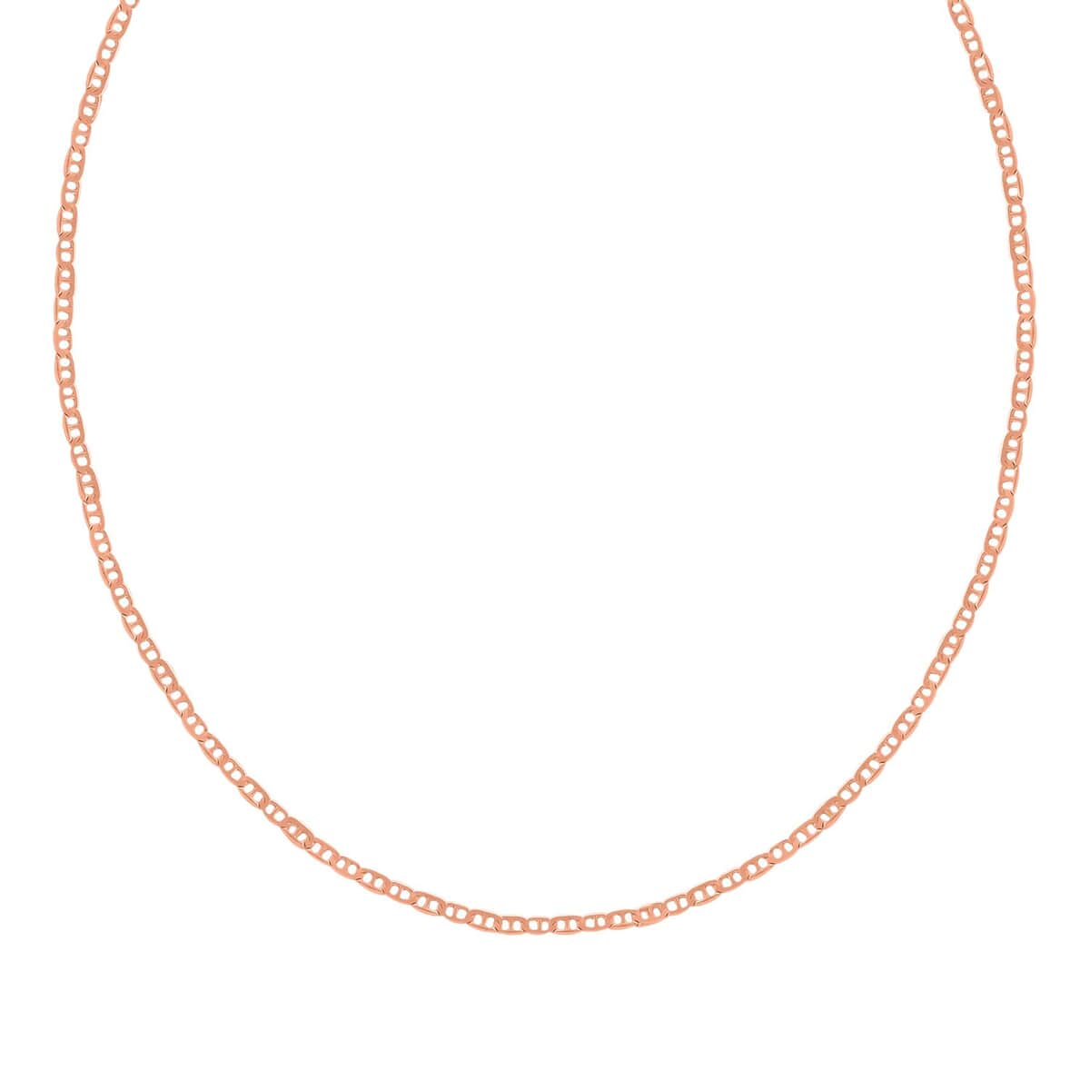 14K Rose Gold Over Sterling Silver Mariner Chain Necklace 20 Inches 2.30 Grams image number 0