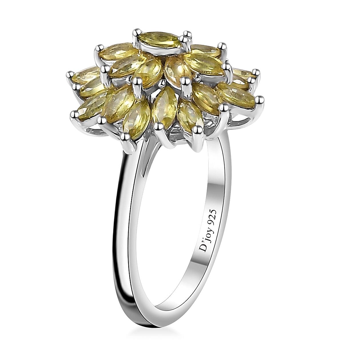 Premium Sphene Sparkle Ring in Rhodium Over Sterling Silver (Size 6.0) 2.25 ctw image number 3
