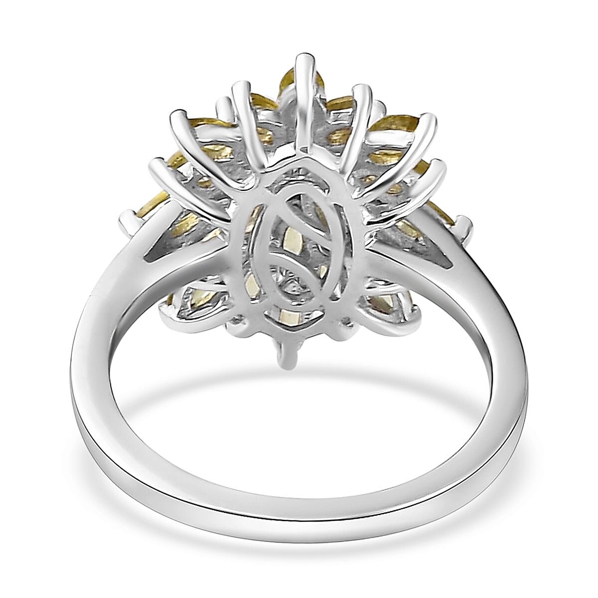 Premium Sphene Sparkle Ring in Rhodium Over Sterling Silver (Size 6.0) 2.25 ctw image number 4