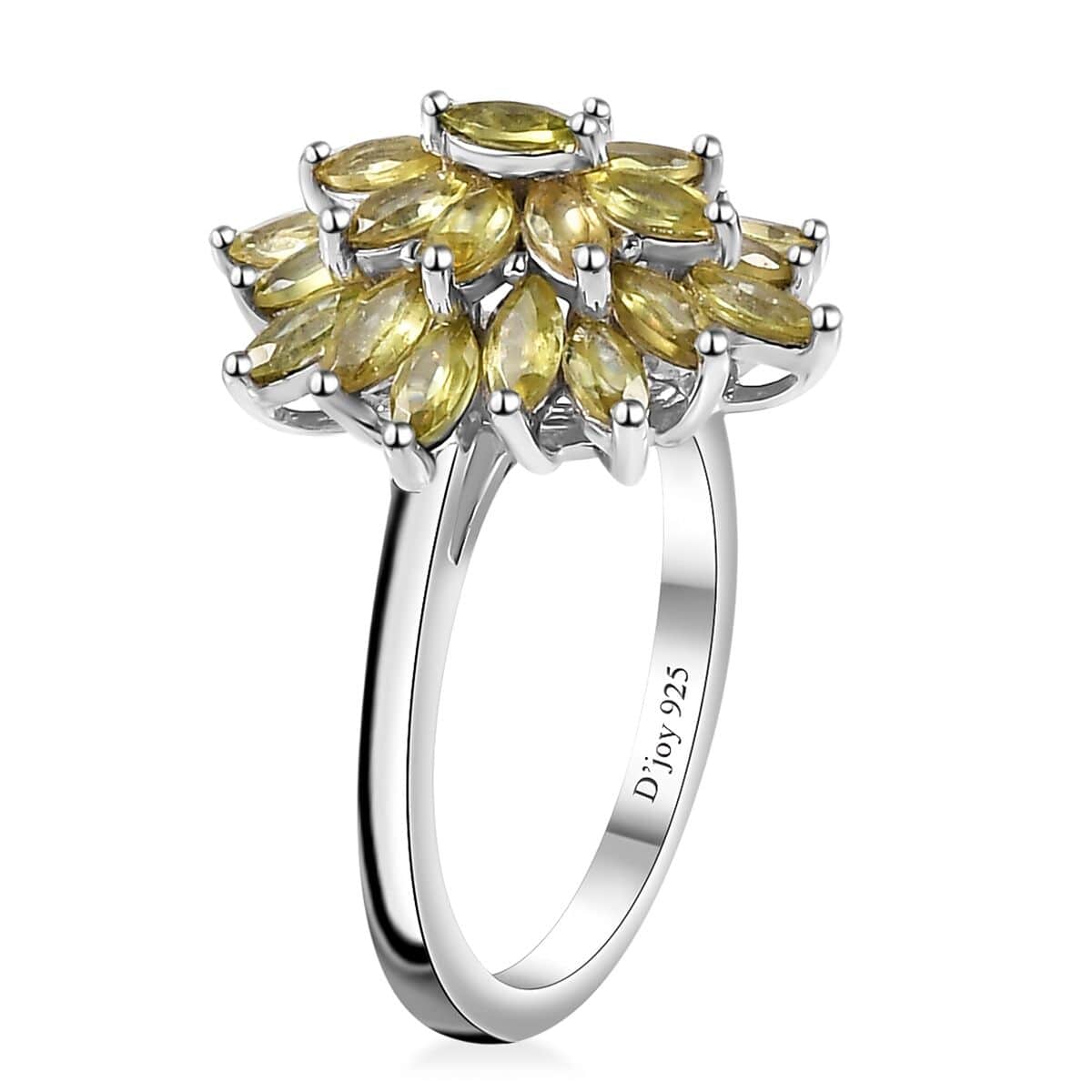 Premium Sphene Sparkle Ring in Rhodium Over Sterling Silver (Size 7.0) 2.25 ctw image number 3