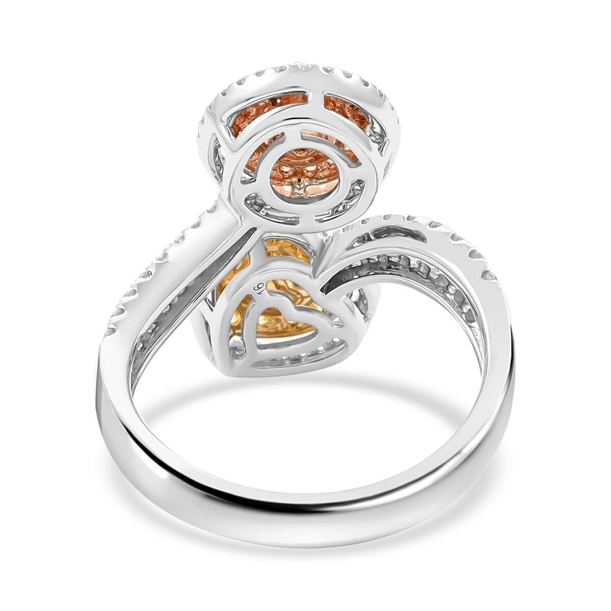 Modani 14K Yellow, White and Rose Gold Natural Yellow and White Diamond Ring (Size 5.0) 5.10 Grams 1.75 ctw image number 4