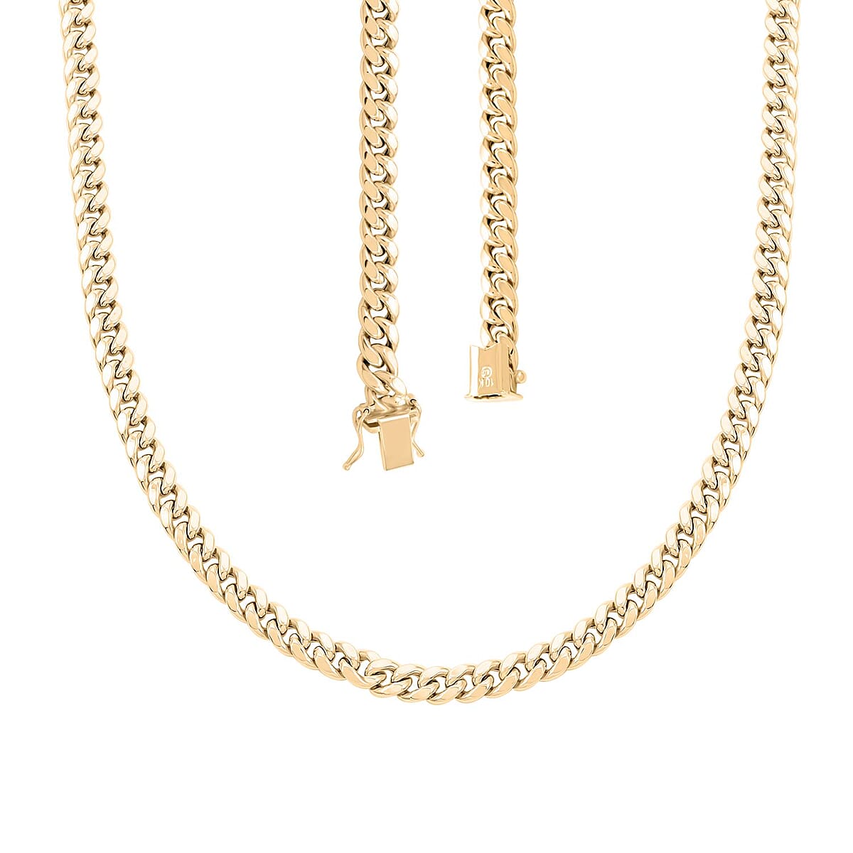 10K Yellow Gold 6.7mm Miami Cuban Chain Necklace 24 Inches 29.50 Grams image number 3