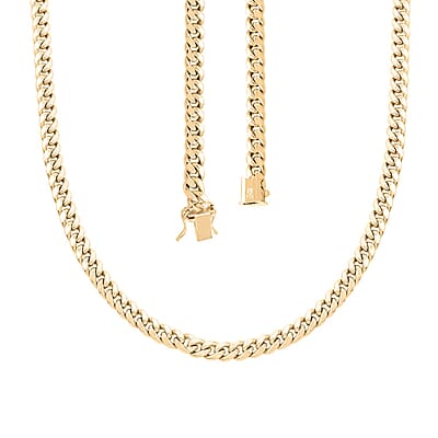 10K Yellow Gold 6.7mm Miami Cuban Chain Necklace 24 Inches 29.50 Grams