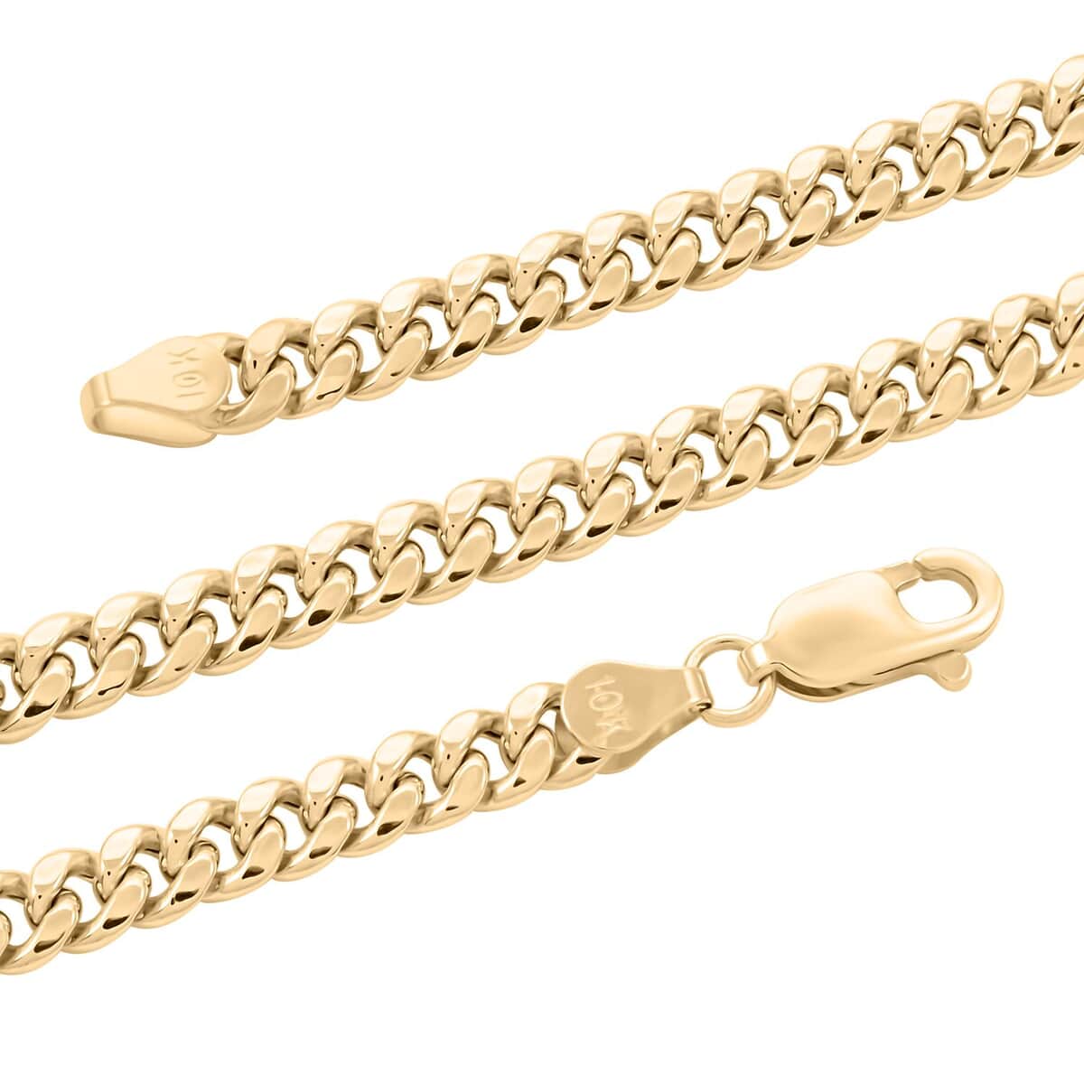 10K Yellow Gold 4.5mm Miami Cuban Chain Necklace 22 Inches 12.20 Grams image number 3