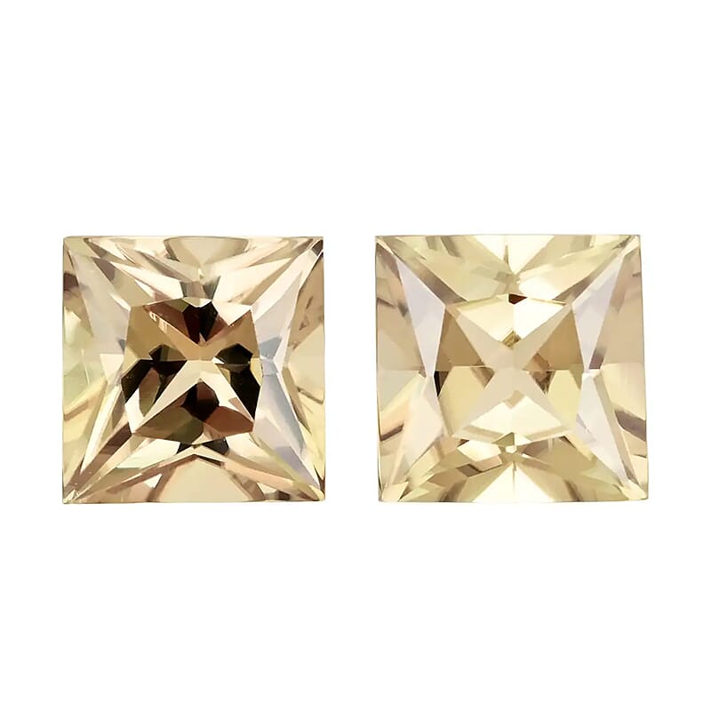 Princess Cut AAAA Turkizite Set of 2 (Sqr 7 mm) 4.00 ctw