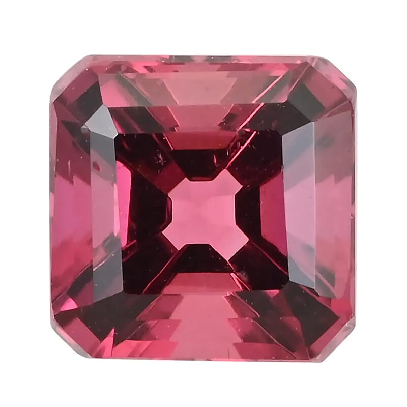 Asscher Cut AAAA Ouro Fino Rubellite (Oct 6 mm) 1.20 ctw